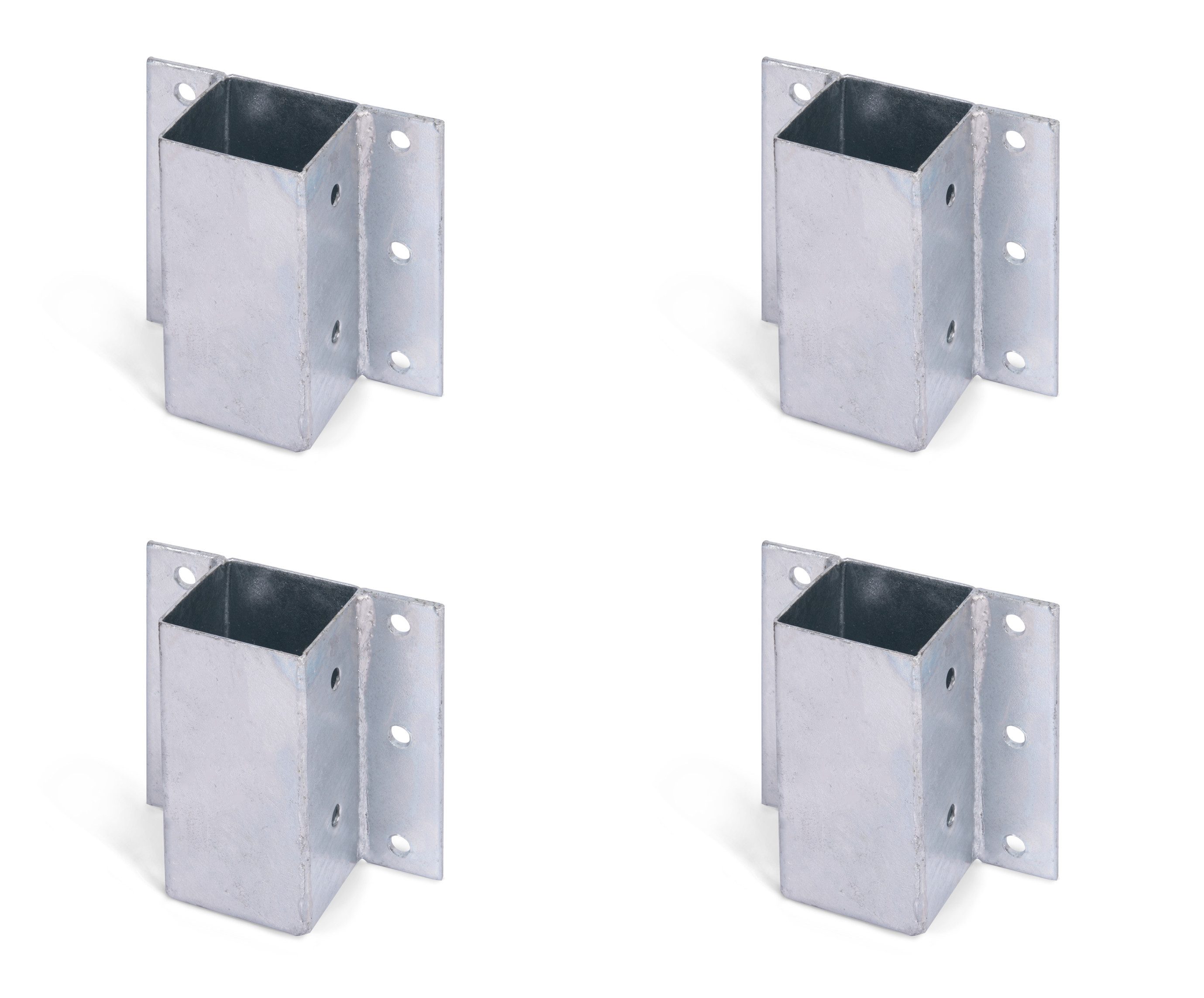 Alberts Pfostenträger, (4-St), Alberts Pfostenträger für L- und U- Steine im Bundle, feuerverzinkt, z