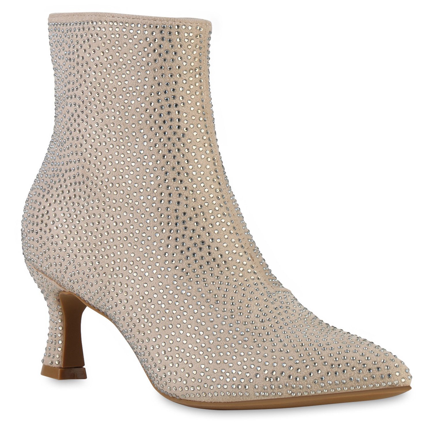 VAN HILL 840904 Stiefelette Damen Klassische Stiefeletten Spitze Strass Ele günstig online kaufen