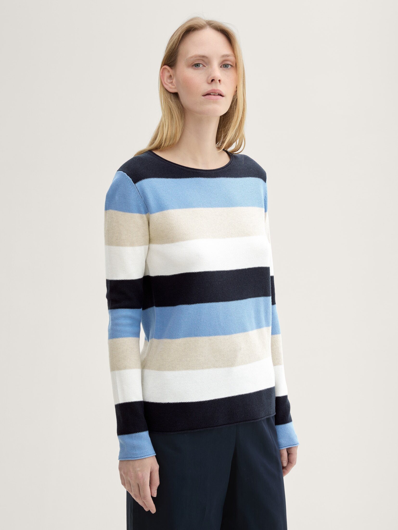 TOM TAILOR Strickpullover Strickpullover mit Rundhalsausschnitt günstig online kaufen