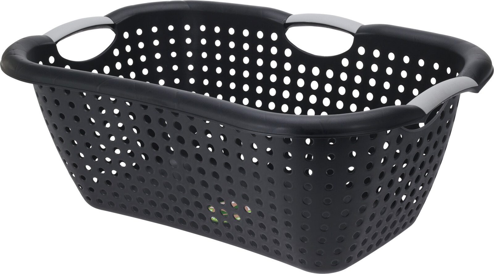 Koopman Wäschekorb Wäschewanne Kunststoff Schwarz 2 er Set (Set, 2 St., Packung), 2 Stk, Schwarz / Grau, 26 L, Kunststoff, 3 Tragegriffe – Bild 4 von 4