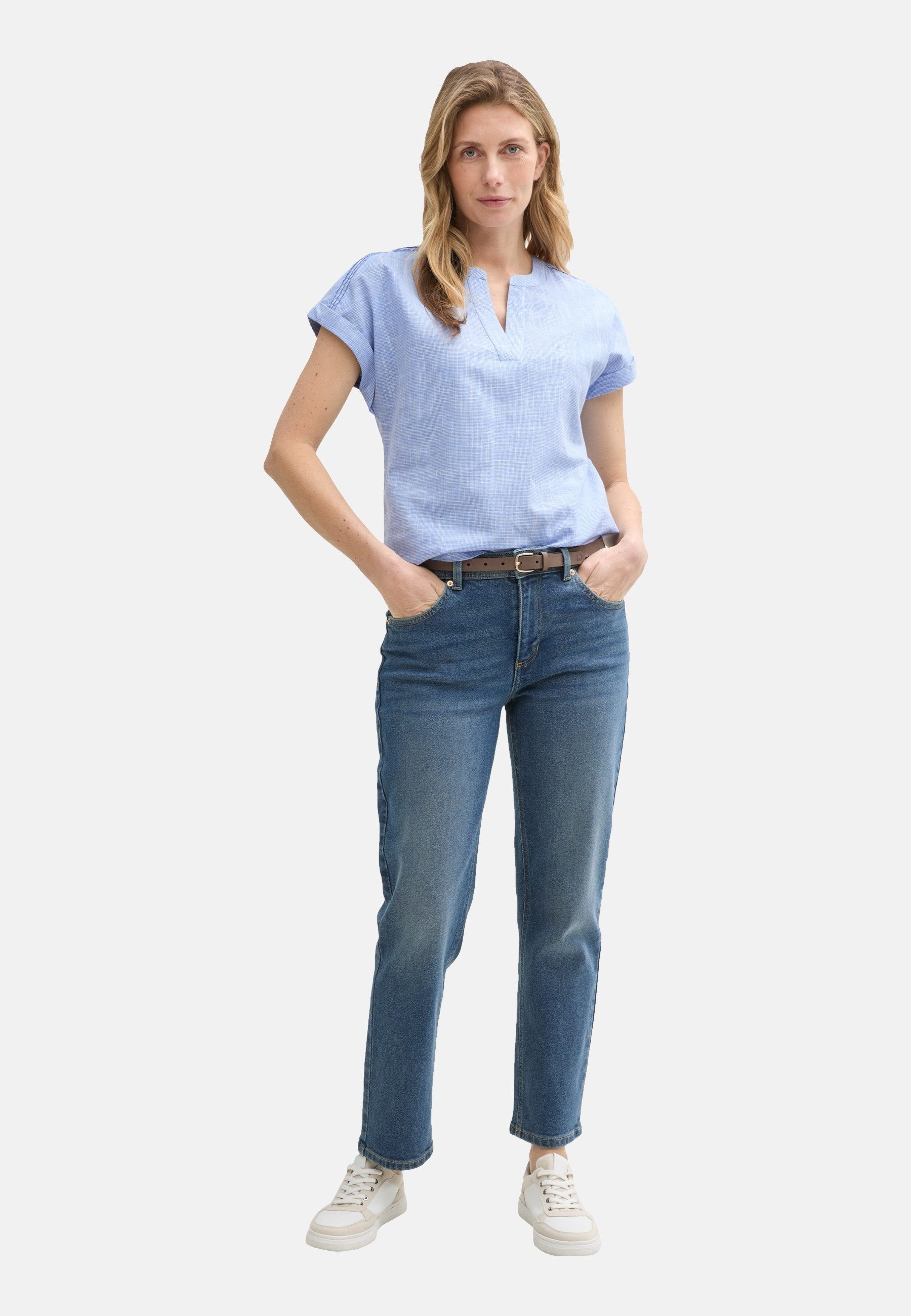TOM TAILOR Kurzarmbluse Bluse dünnes Kurzarmshirt (1-tlg)