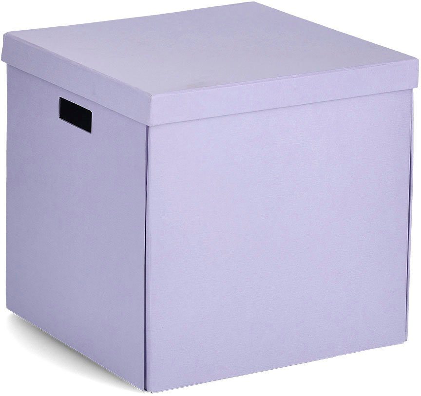 Zeller Present Aufbewahrungsbox (1 St), beschriftbar, recycelter Karton flieder