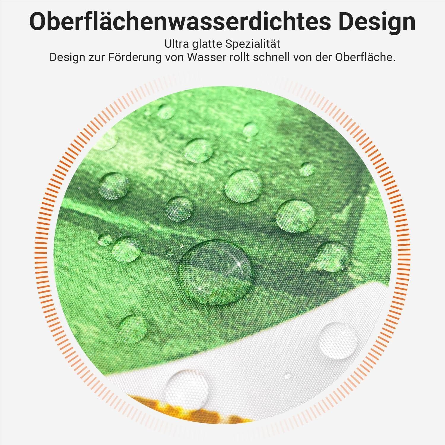 LuxusKollektion Duschvorhang Duschvorhang Goldrandige Bambusblätter H200 x B180 cm (1er Pack)