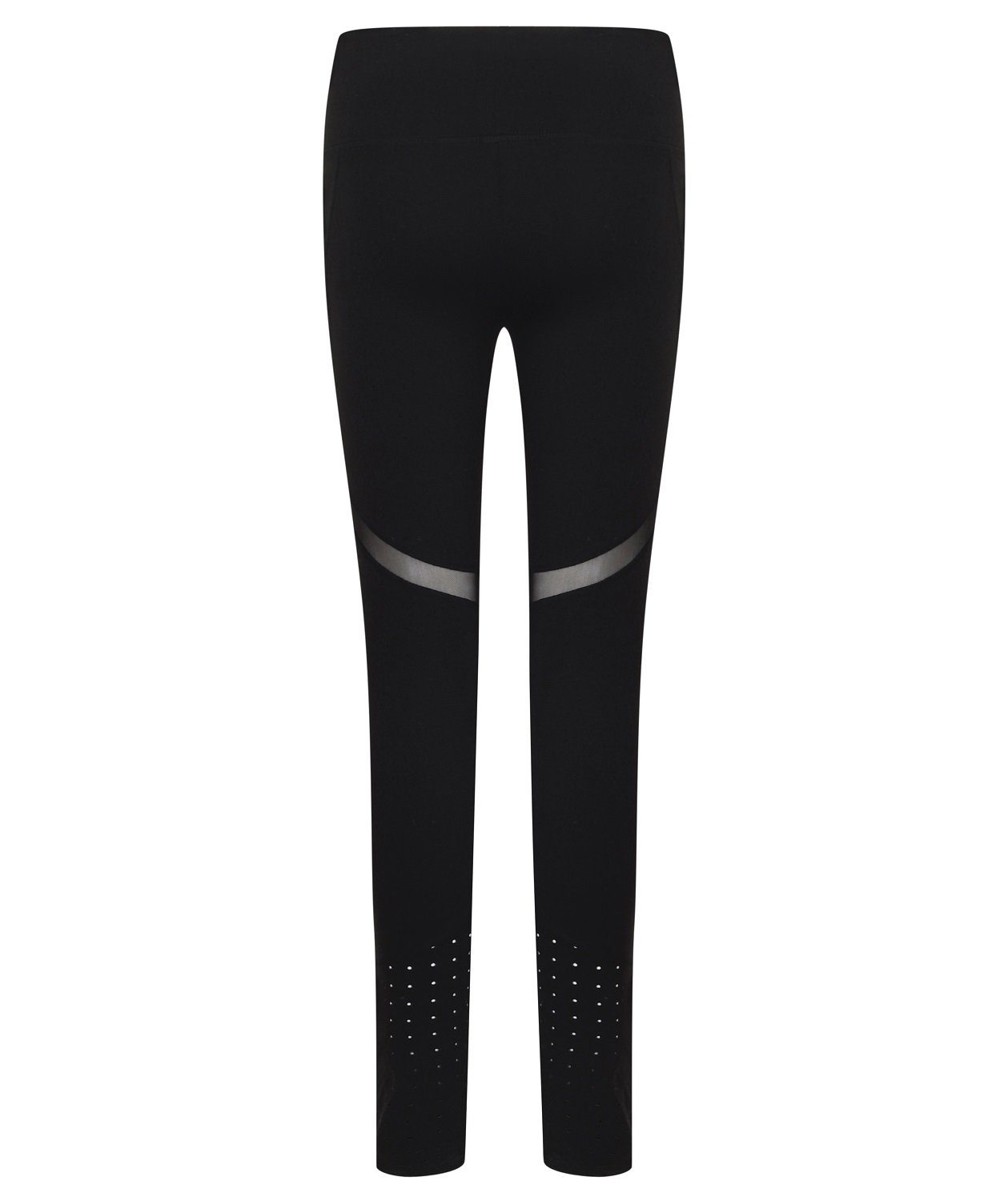 Tombo Leggings Damen Leggings mit Mesh-Streifen vorne u. hinten am Oberschenkel Blickdichtes Stretch-Gewebe - Gr. XS bis XXL