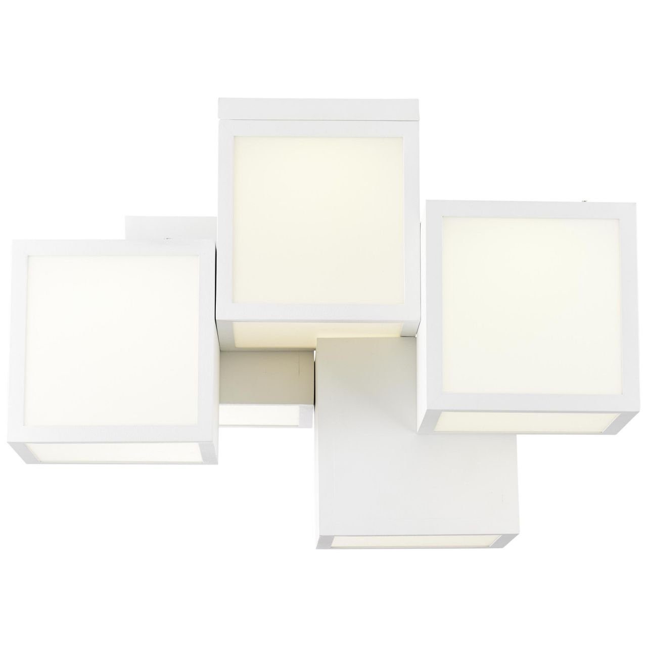 5-flammig weiß, Cubix, Deckenleuchte LED Cubix 1x 3000K, Metall/Kunststoff, Lampe, Deckenleuchte, Brilliant