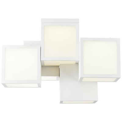 Brilliant Deckenleuchte Cubix, 3000K, Lampe, Cubix LED Deckenleuchte, 5-flammig weiß, Metall/Kunststoff, 1x