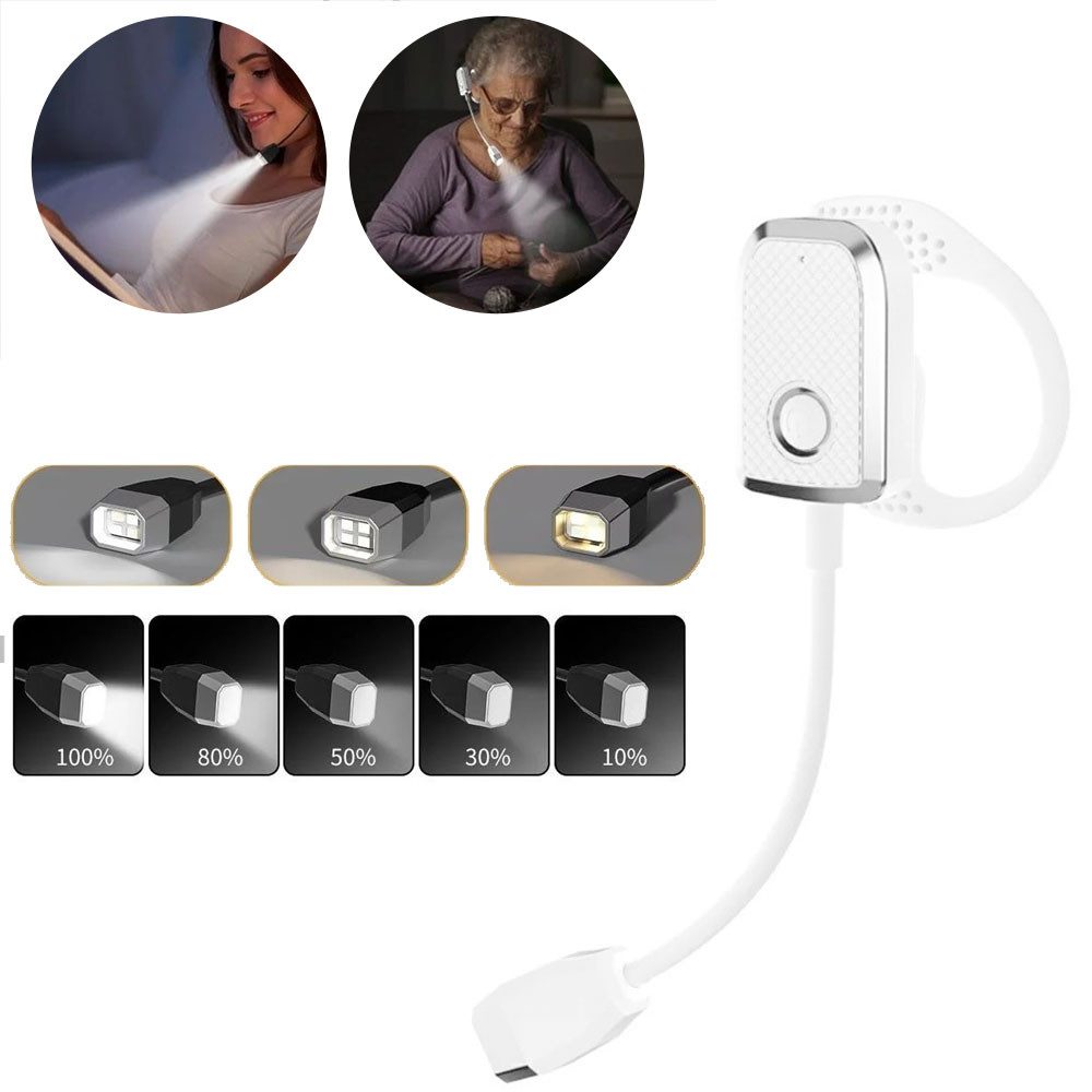 LED Leselampe USB Wiederaufladbare Leselicht Ohrhaken Leselampe Augenschonend