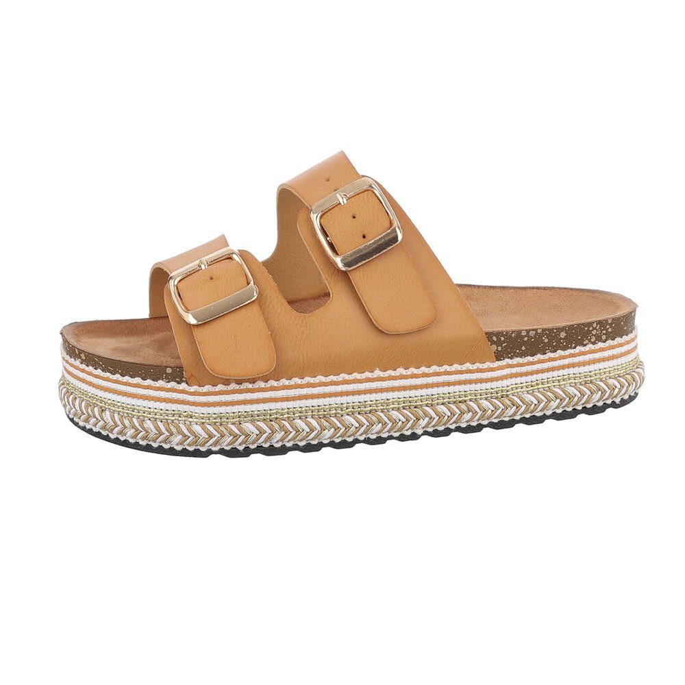 Ital-Design Damen Mules Freizeit Plateausandaletten Flach günstig online kaufen