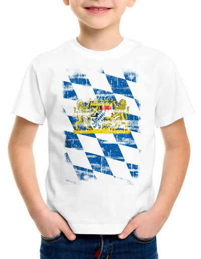 style3 Print-Shirt Kinder T-Shirt Bayern Bavaria Flagge München FC Fan Oktoberfest Bier-Zelt Dult