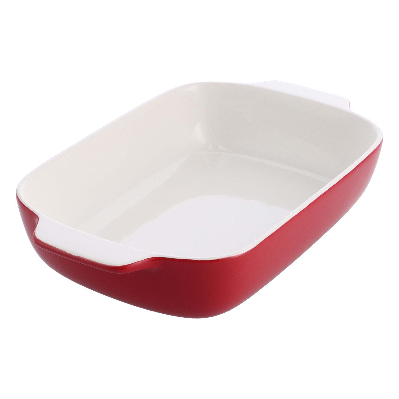 KitchenAid Auflaufform Stoneware, Keramik, Keramik Auflaufform mit Echtholz-Natur-Deckel, extra breite Gummilippe