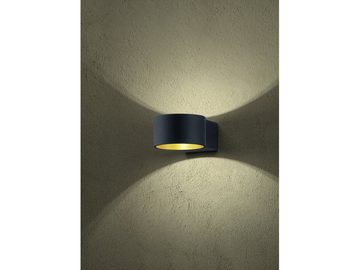 meineWunschleuchte LED Wandleuchte, LED fest integriert, Warmweiß, 2er Set kleine LED Wand-strahler innen Lichtspots Treppenaufgang H 6cm