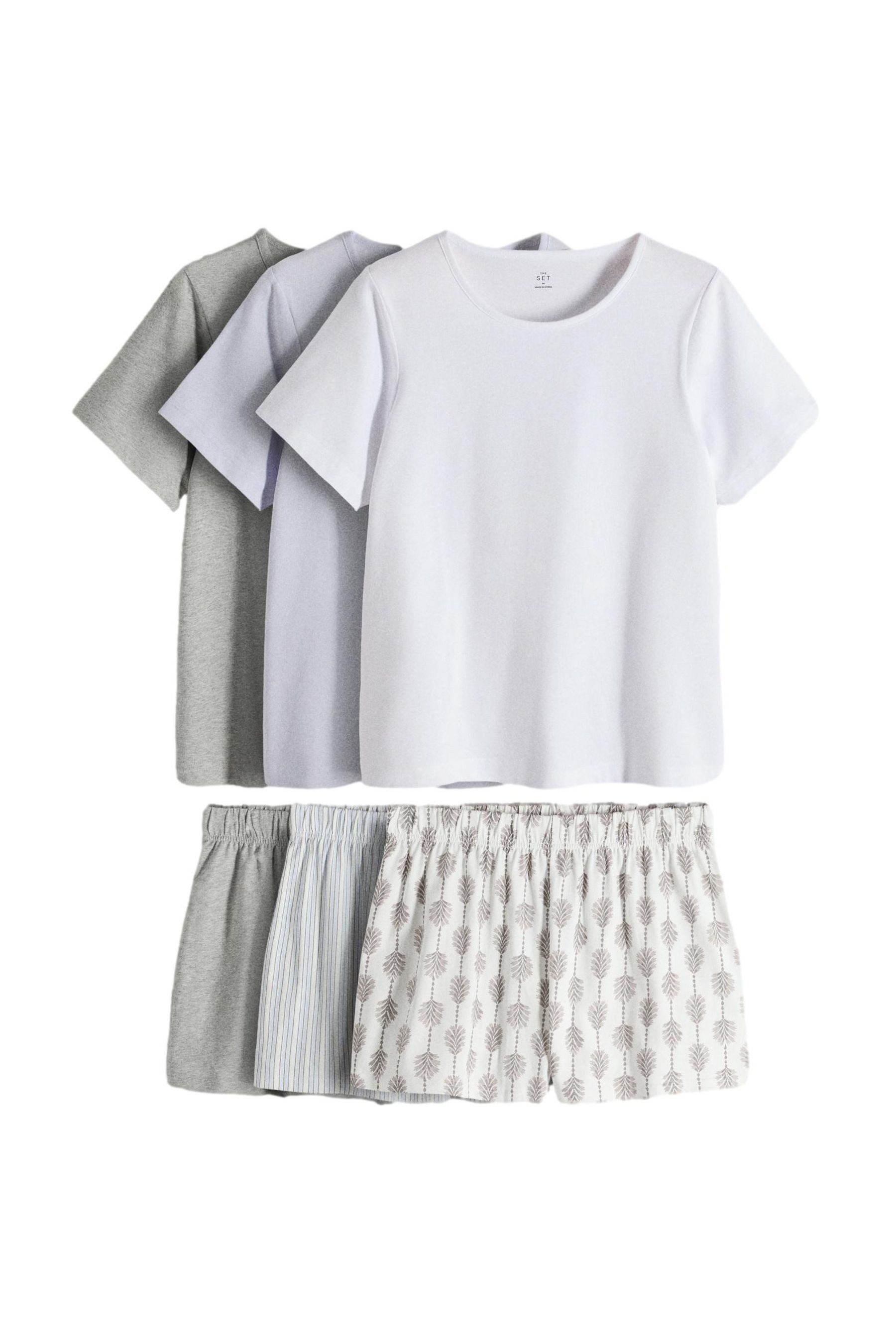 Pyjama The Set Schlafanzug mit T-Shirt + Shorts, 3er-Pack