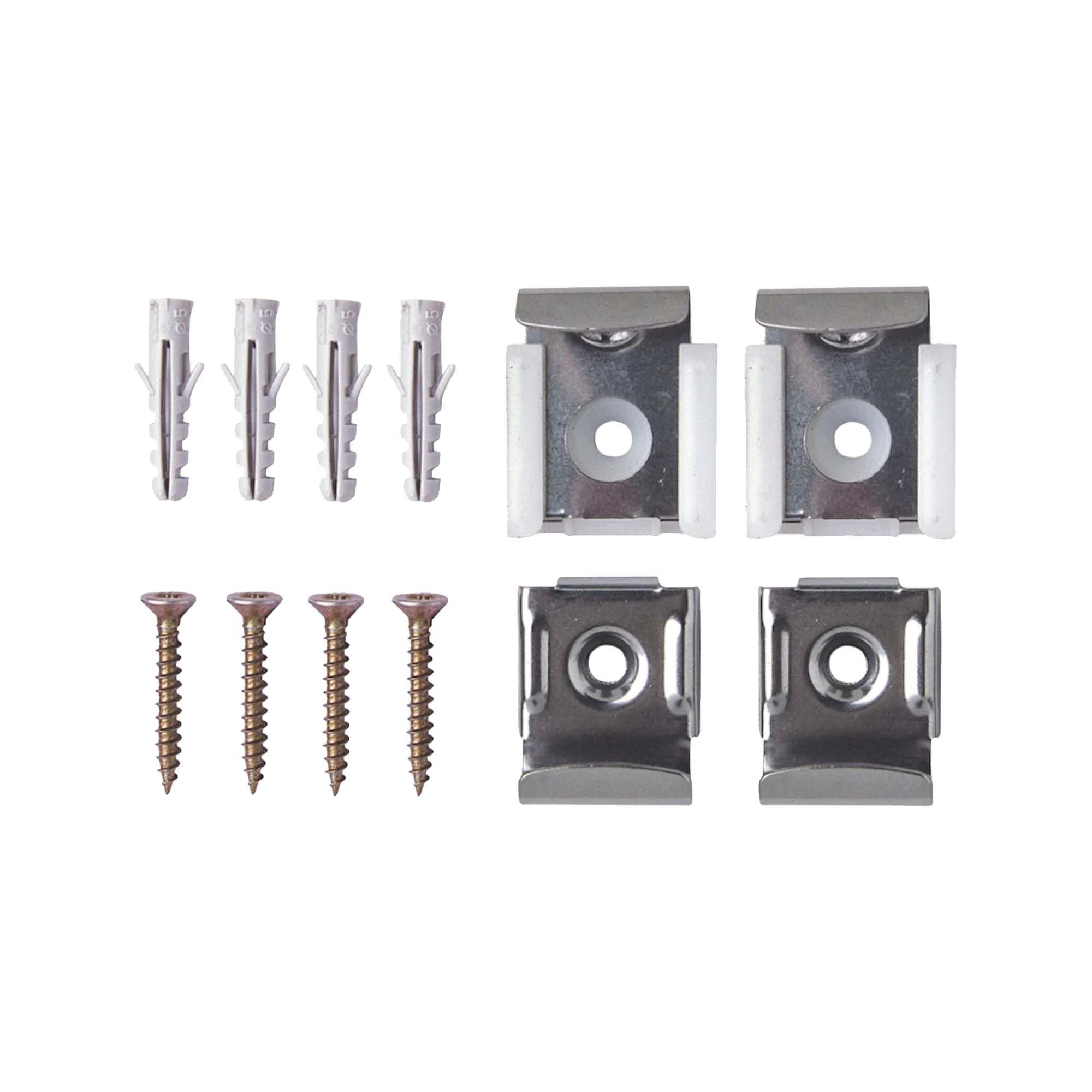 tecuro Spiegel Spiegelklammern, Niro-poliert - leichte Ausführung