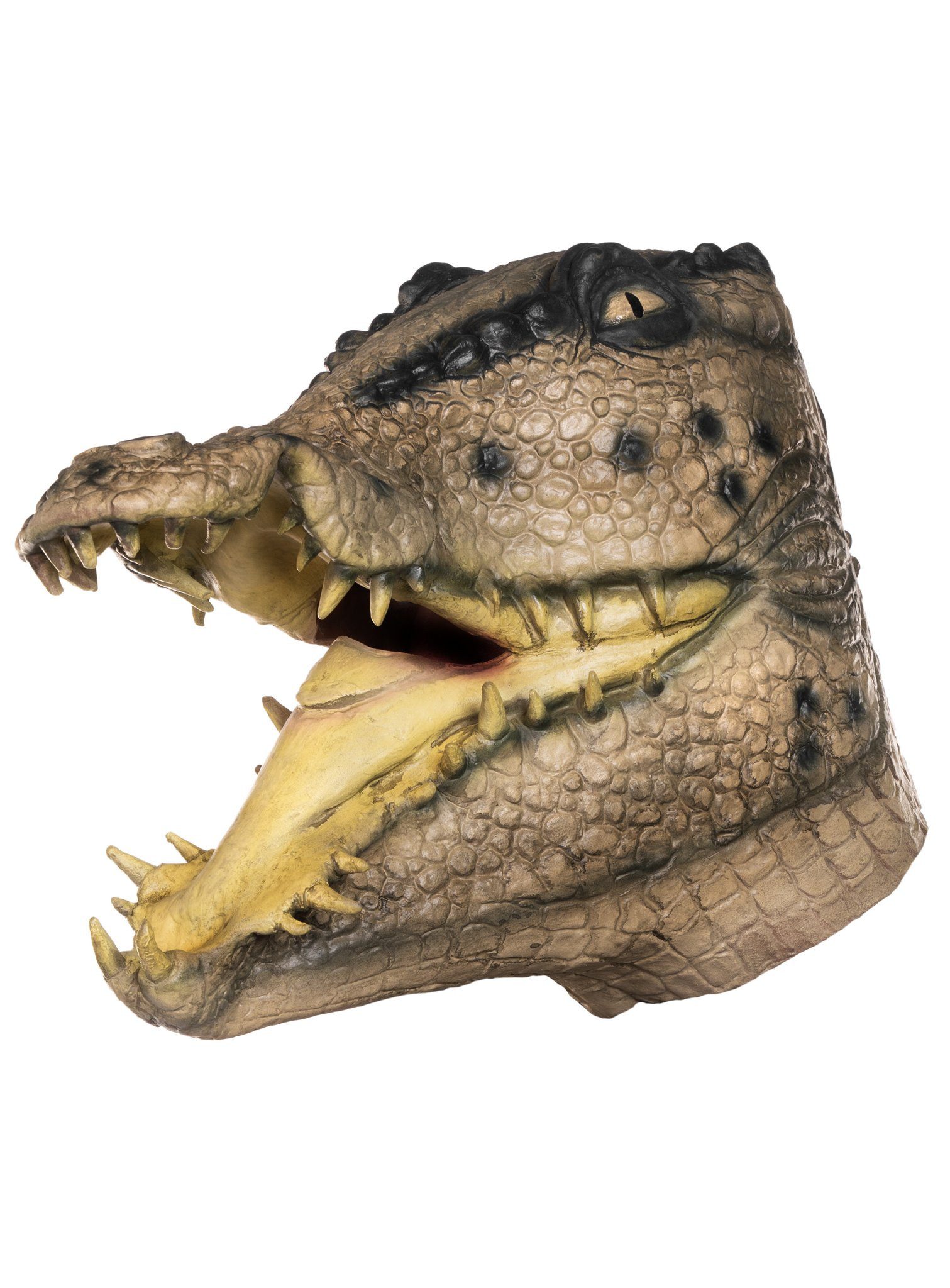 Metamorph Verkleidungsmaske Alligator Maske aus Latex, Witzige Krokodil Tiermaske für Karneval, Fasching oder Halloween