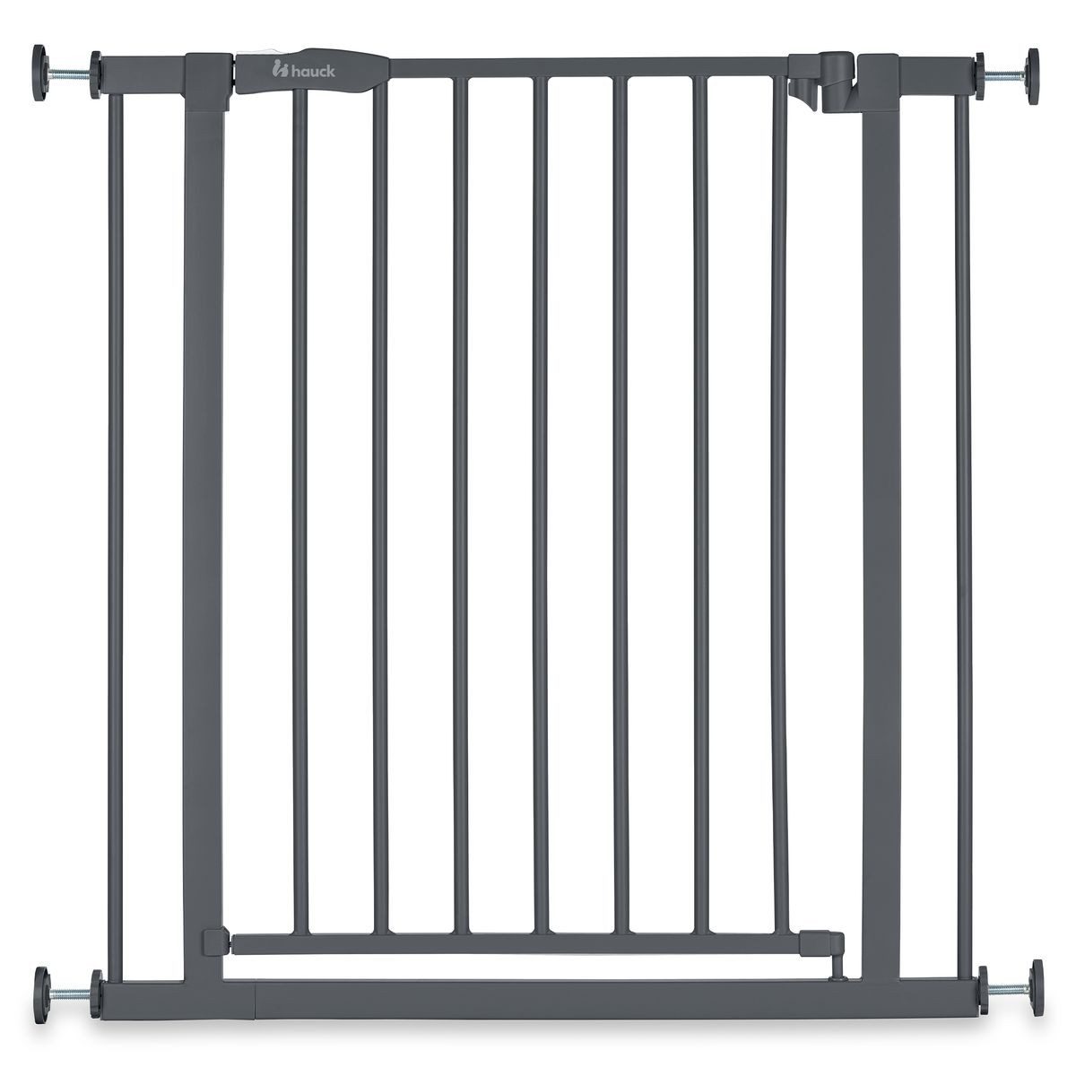 Hauck Türschutzgitter Open N Stop 2 - Dark Grey, Treppenschutzgitter Türschutzgitter Breiten 75 - 80 cm, ohne Bohren