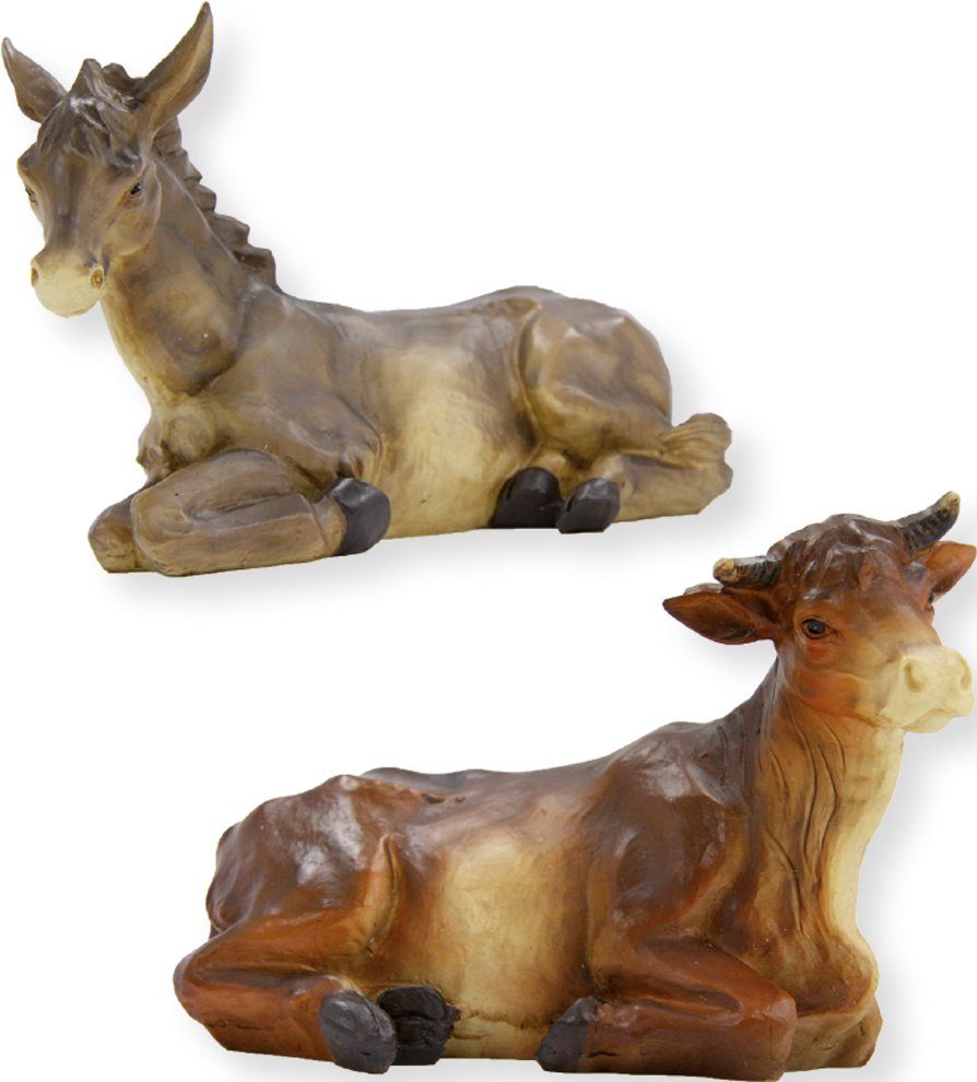 in (2 cm: Ochs Esel, FADEDA Höhe FADEDA und 2x 12,4 St) Krippenfigur