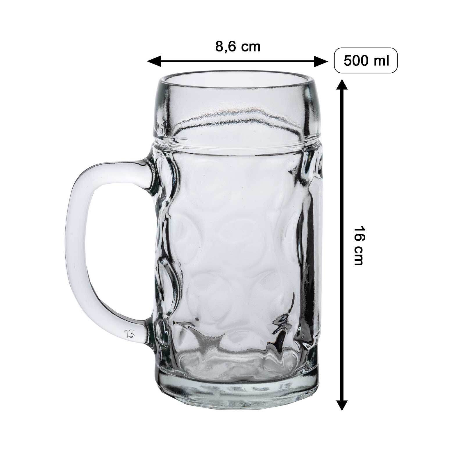 LUXENTU Bierkrug Legende seit 80 Jahren Bierkrug mit Gravur, 1-tlg., Glas