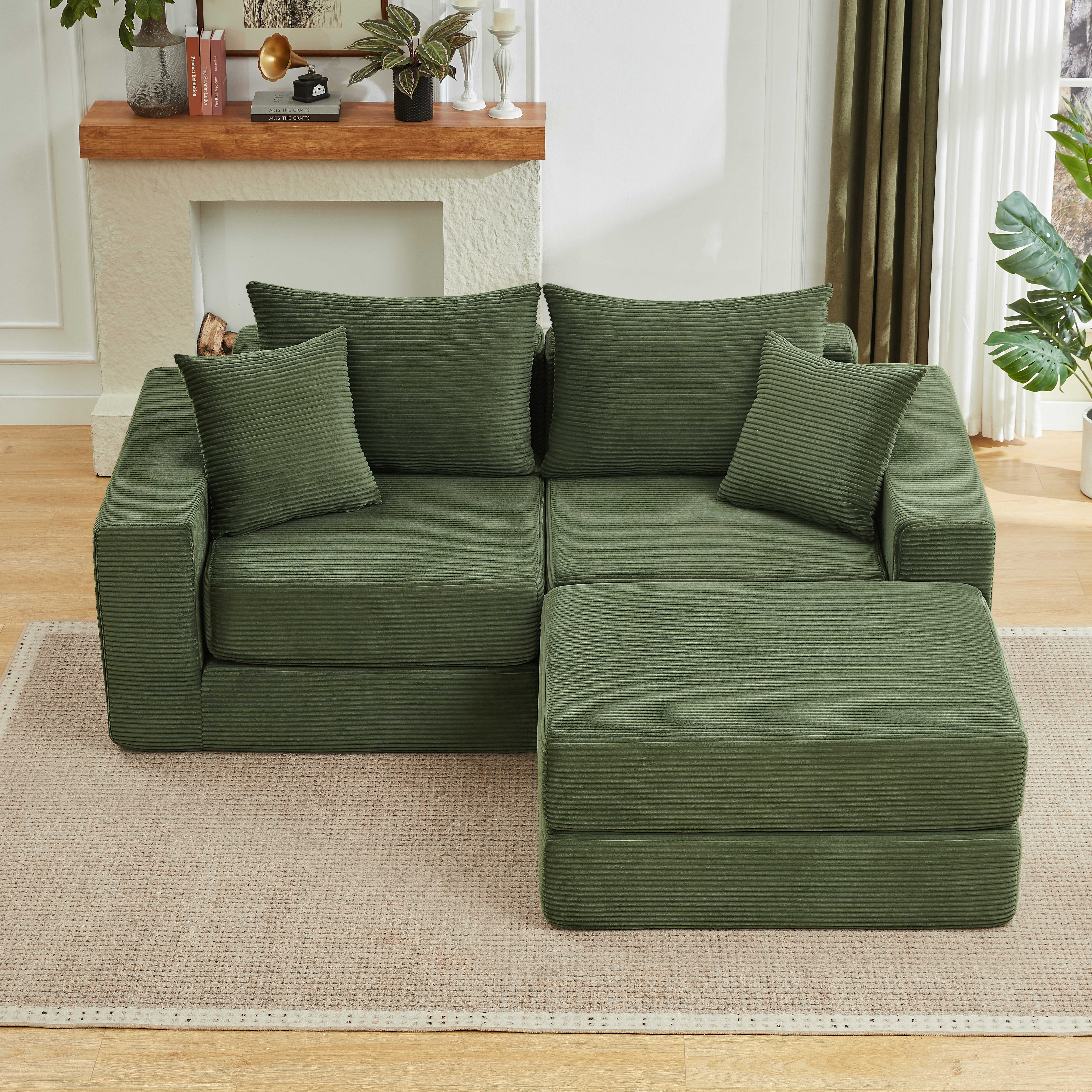 MIBODE Ecksofa Modulares Cloud Sofa Loveeat Anti-Rutsch Basis