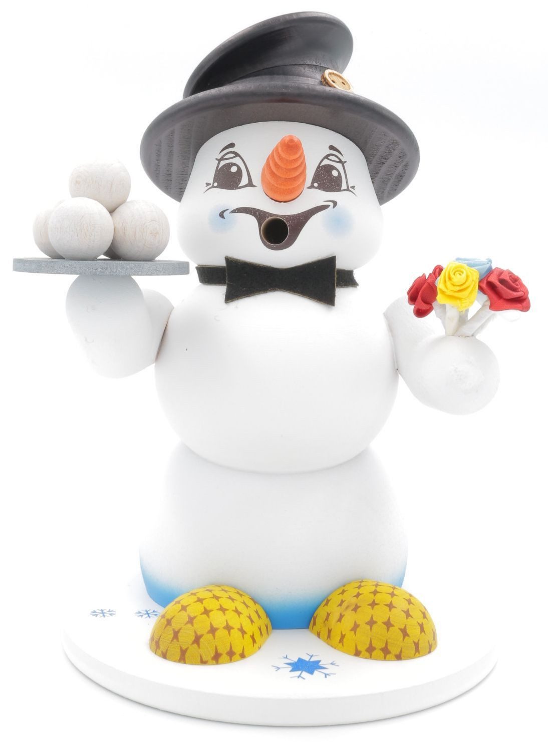 Schweda Räuchermännchen - Schneemann Weiß ca.19cm - Gentleman
