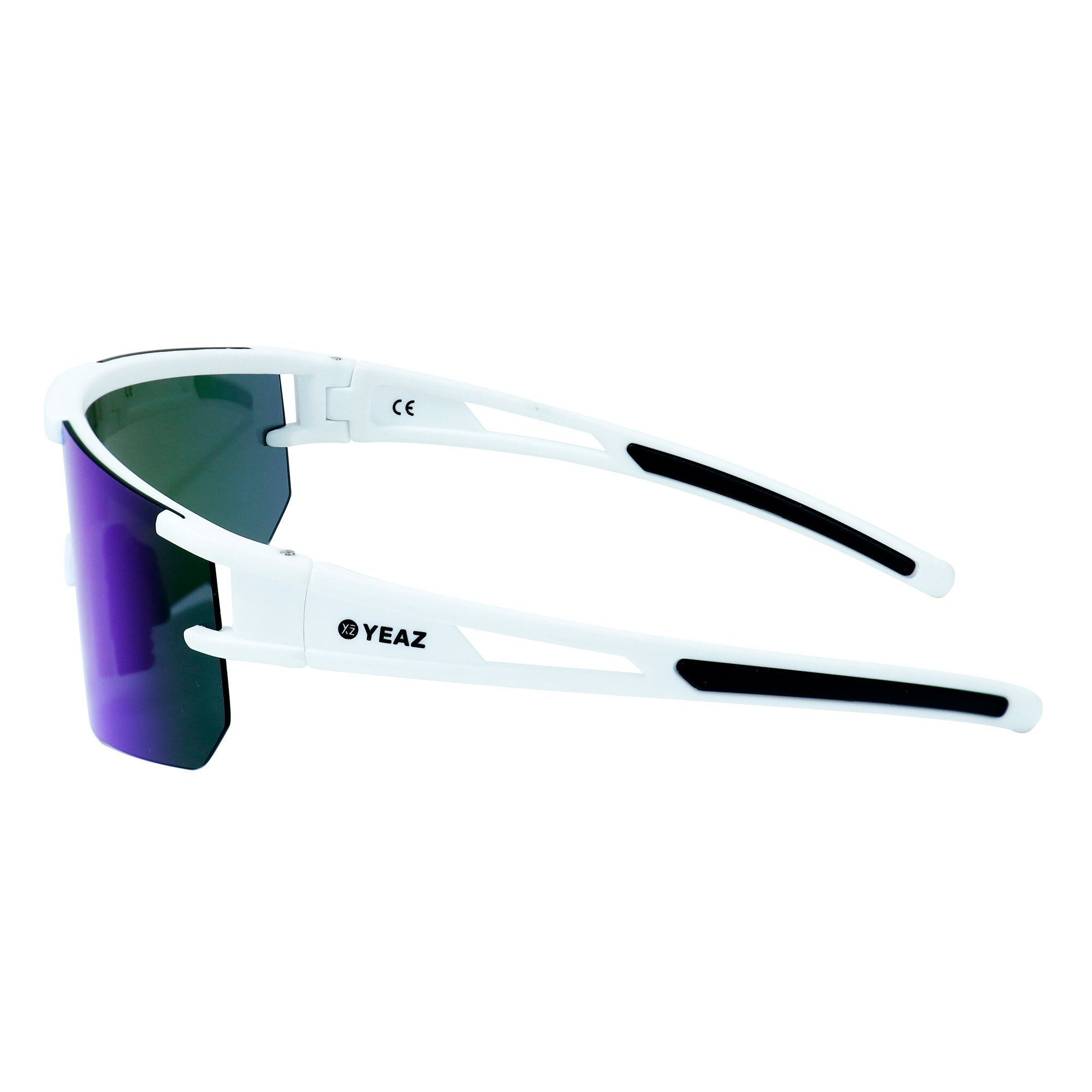 sport-sonnenbrille white/blue, bei SUNSPARK Schutz Sicht Sportbrille optimierter YEAZ Guter bright