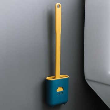 Rnemitery WC-Reinigungsbürste Klobürste Silikon mit Halter Wandmontage ohne Bohren Toilettenbürste, (1-tlg)