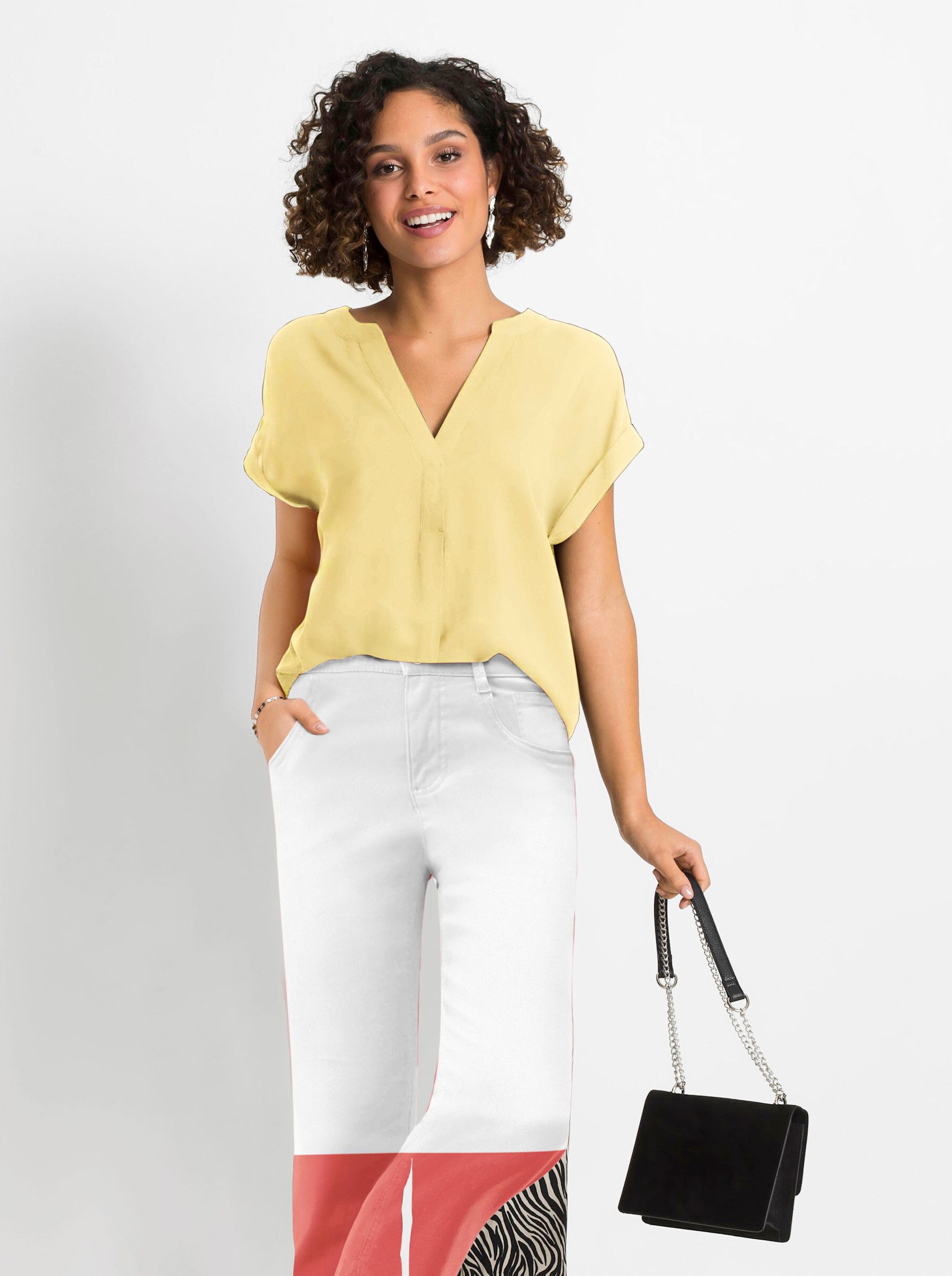 Witt Klassische Bluse Viskose-Bluse Kurzarm günstig online kaufen