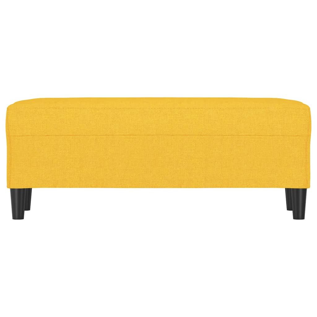 vidaXL Sitzbank Sitzbank Hellgelb 100x35x41 cm Stoff
