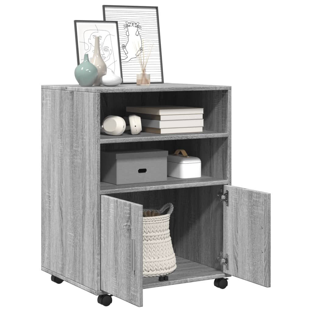 vidaXL Aktenschrank Rollschrank Grau Sonoma 60x48x81 günstig online kaufen