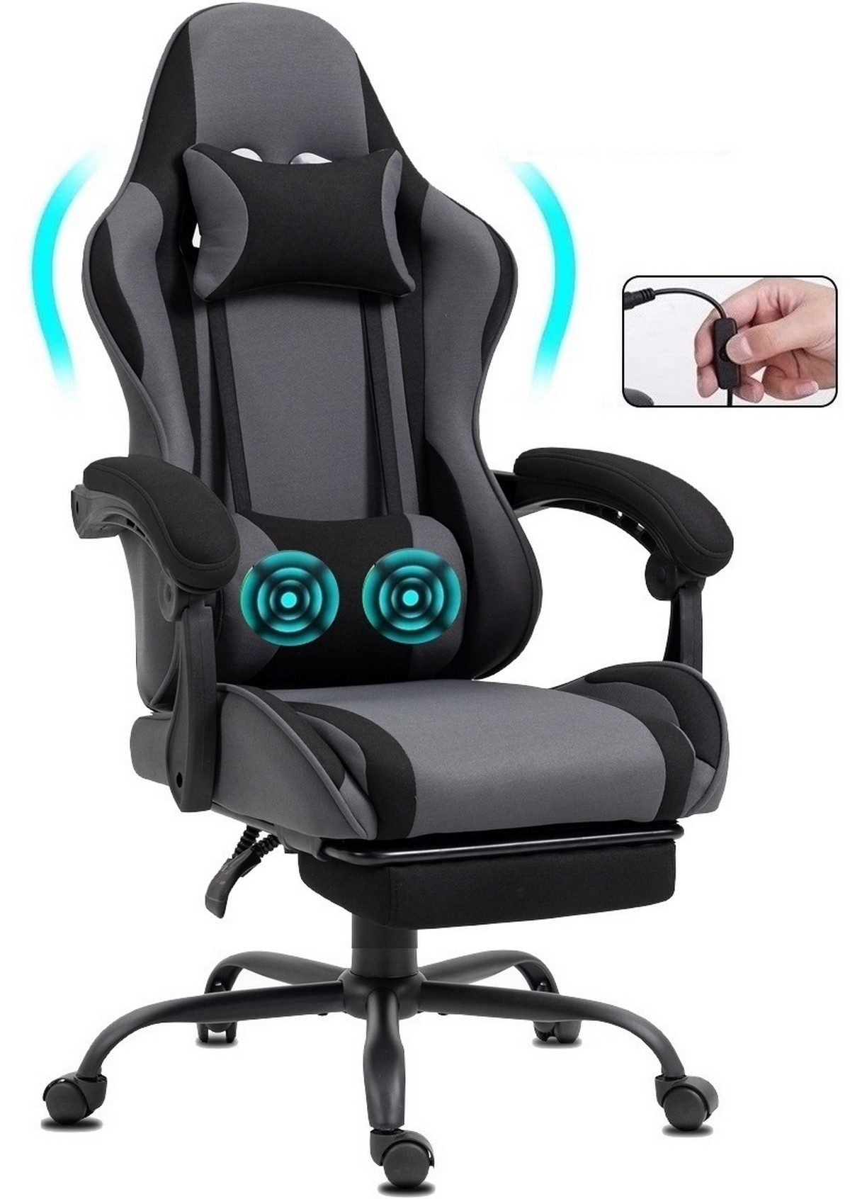 Delman Gaming-Stuhl Bürostuhl,Gaming Stuhl,Massagefunktion,Dicke Polsterung günstig online kaufen