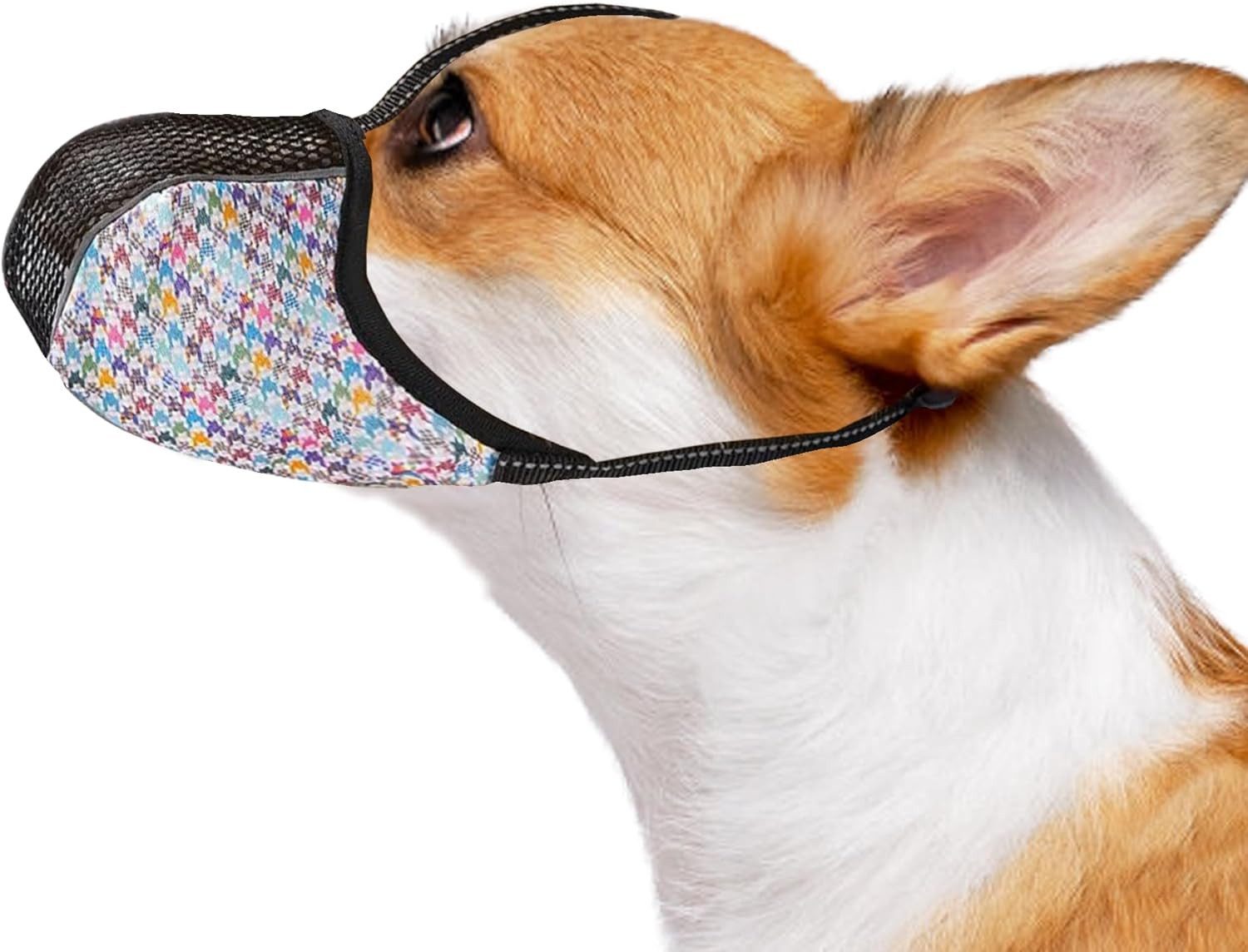 Ledander Maulkorb für Hunde, weiches Air-Mesh-Maulkörbe,verstellbar