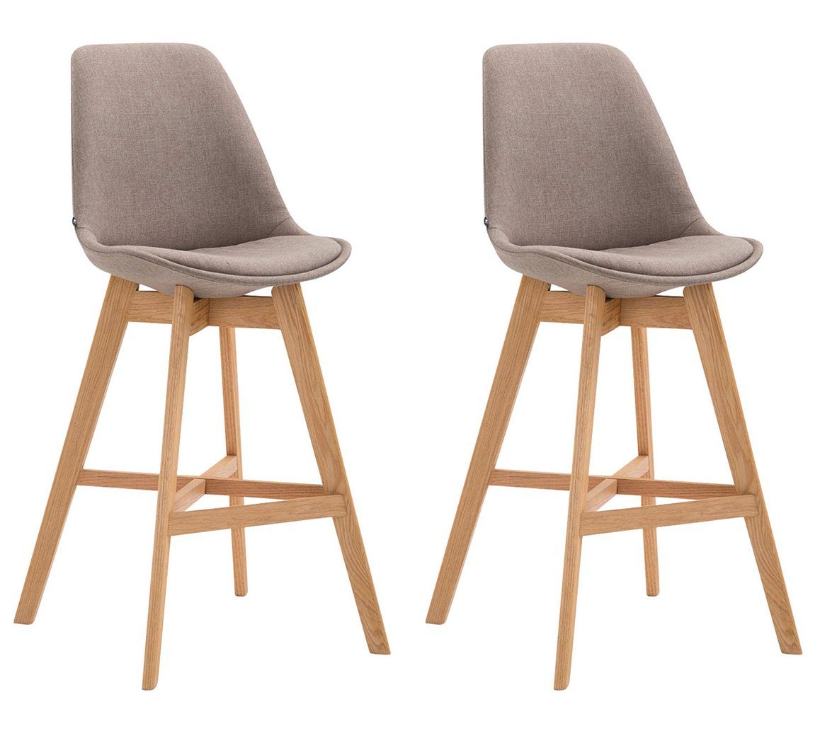 Barhocker 2er Set Barhocker Cannes Stoff natura