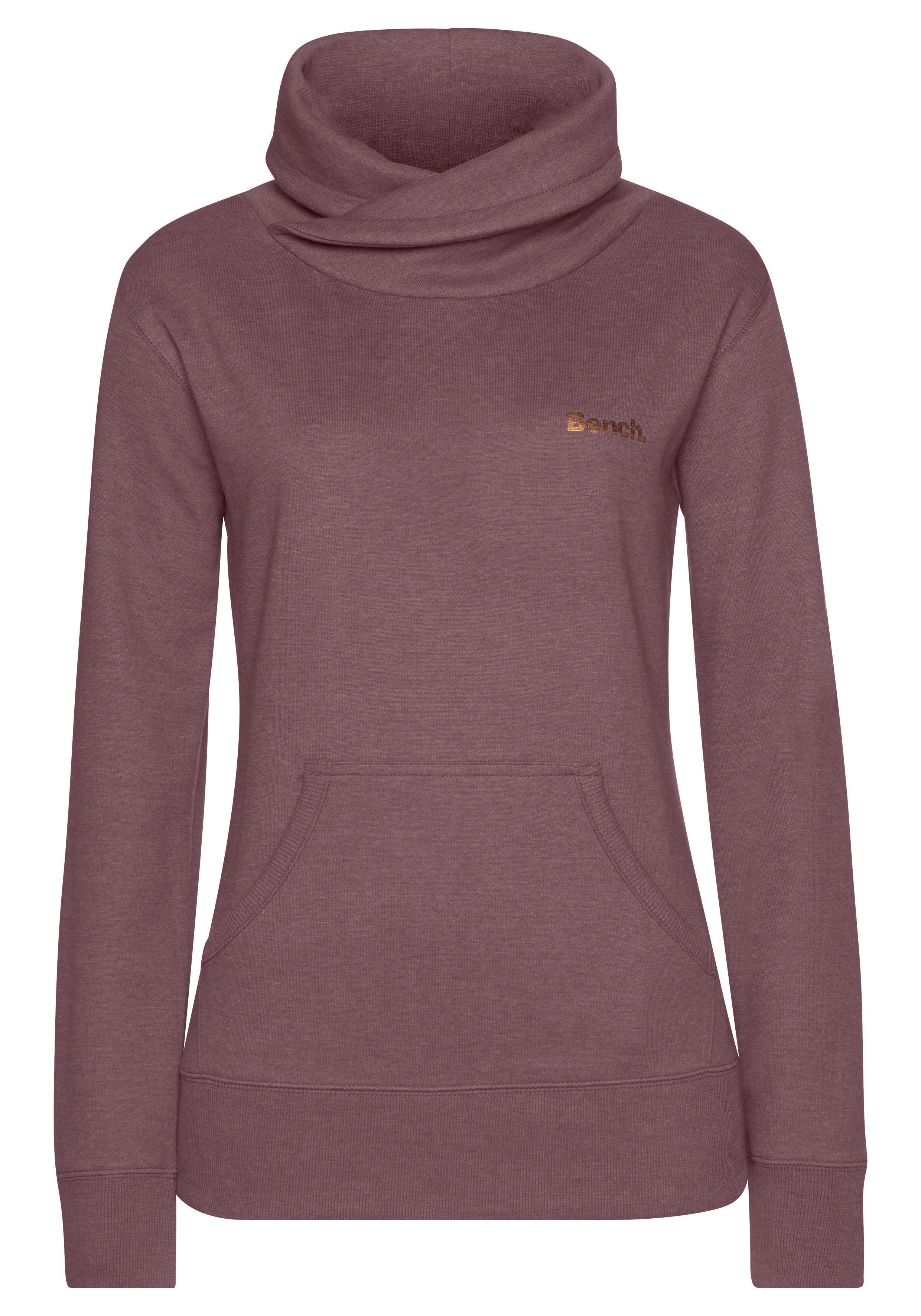 Bench. Loungewear Longsweatshirt mit Stehkragen in Layeroptik und Kängurutasche, Loungewear – Bild 2 von 4