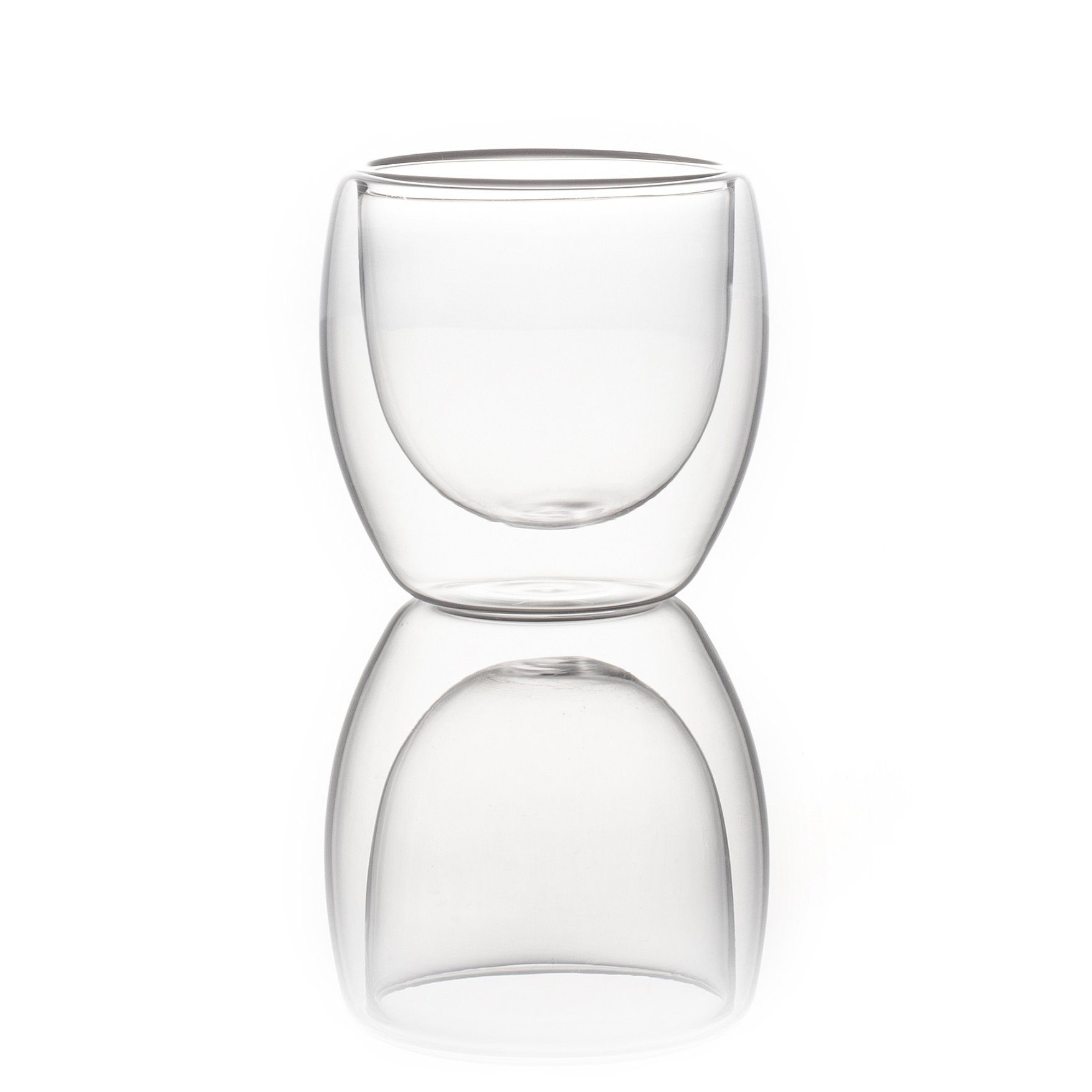 Hanseküche Espressoglas Doppelwandige Espressotassen 4er Set (4x80ml), 1-tlg., Borosilikatglas, Hartes Borosilikatglas, Wärmehaltend