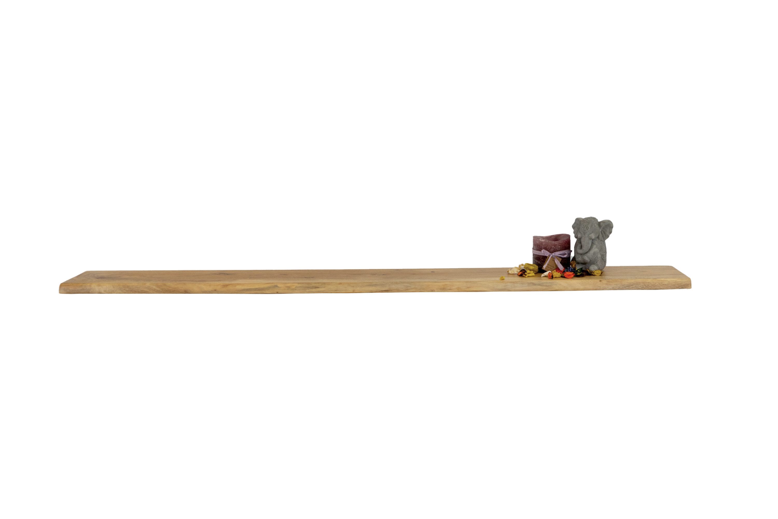 SAM® Wandregal Amara, massives Akazienholz, Baumkante, günstig online kaufen