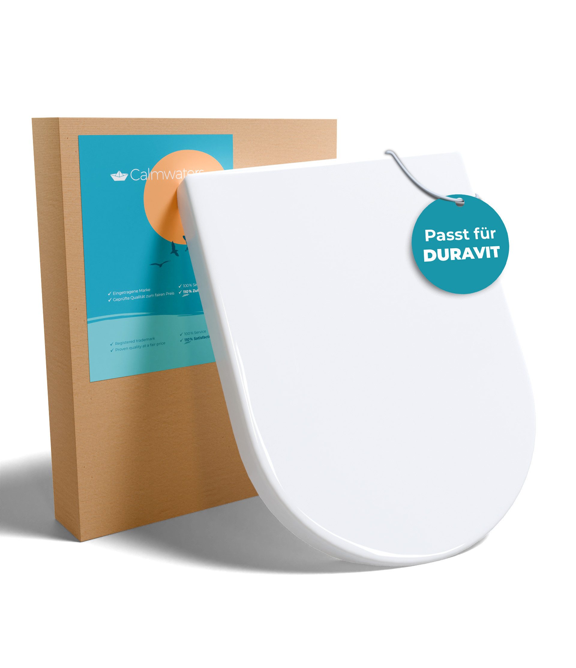 Calmwaters WC-Sitz Duravit ME by Starck, Für Duravit ME by Starck, Absenkautomatik, Abnehmbar, 26LP6316