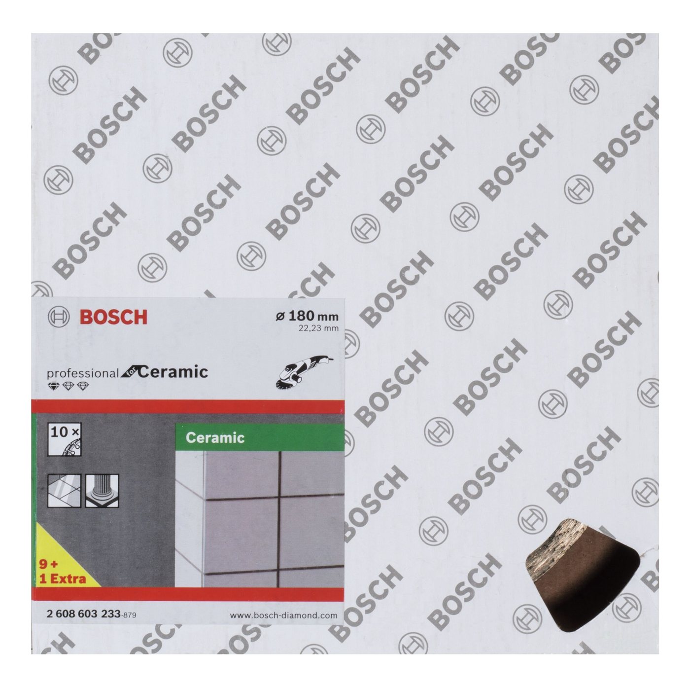 Thumbnail - BOSCH Trennscheibe, Ø 180 mm, (10 Stück), Standard for Ceramic Diamanttrennscheibe - 180 x 22,23 x 1,6 x 7 mm