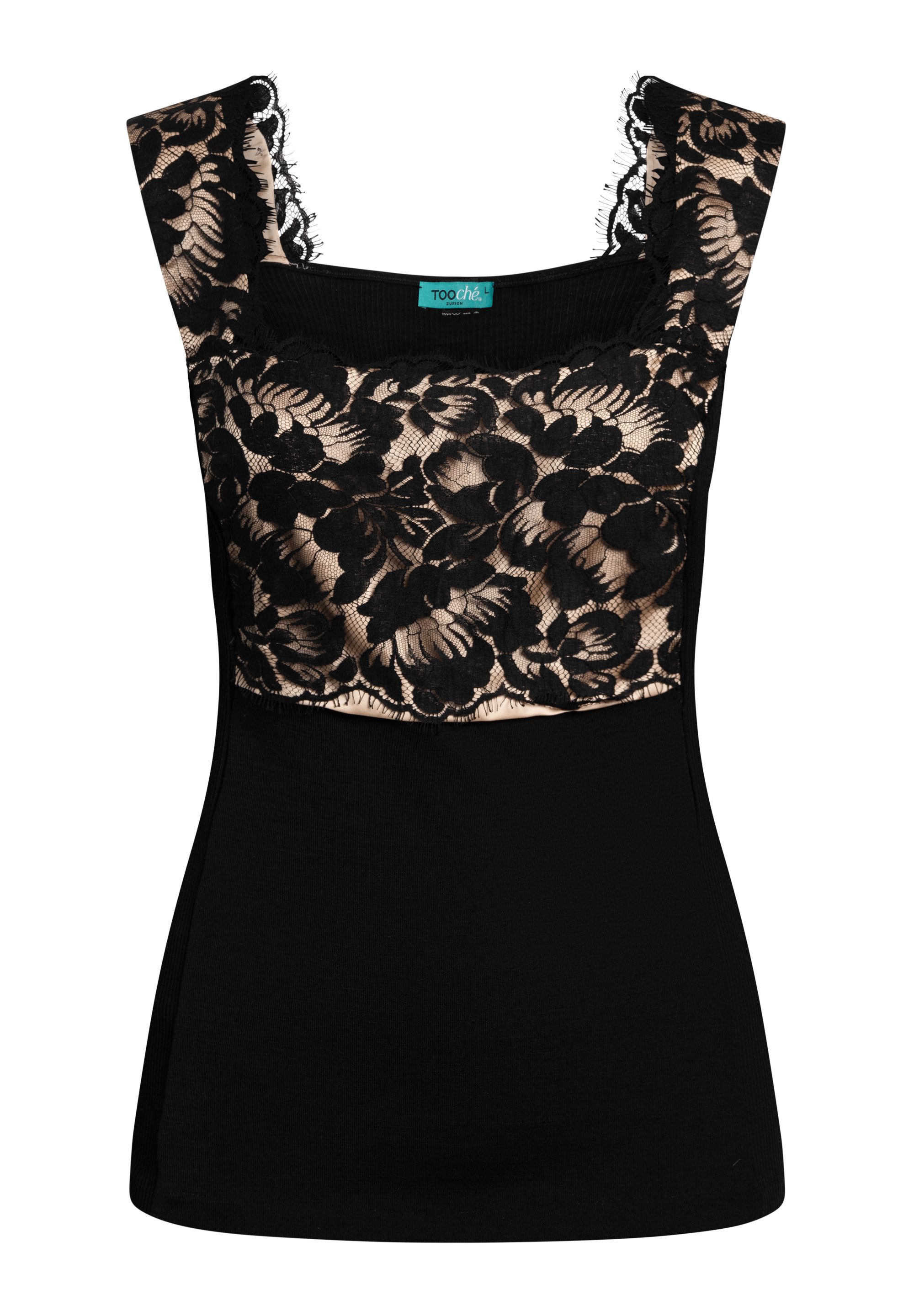 Tooche Blusentop Top "Noir Temptation" (1-tlg)