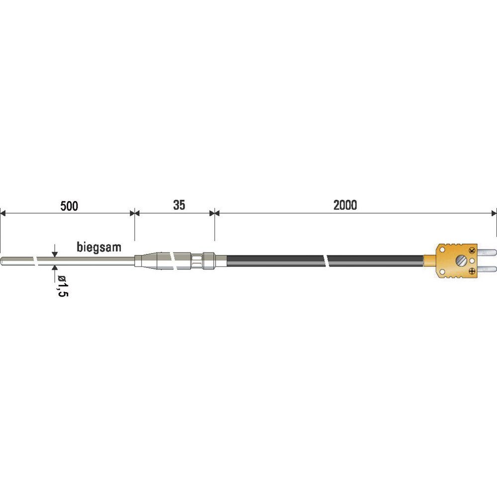 Thermo-Technik B B -100 0625 Fühl °C Thermo-Technik + Tauchfühler Thermodetektor bis B 1189-41 + +1000 B