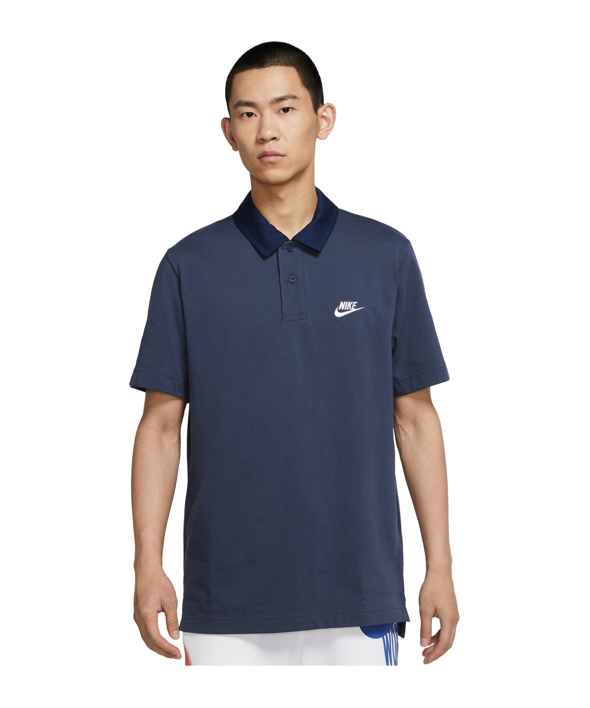 default T-Shirt Nike blauweiss Rugby Sportswear Poloshirt