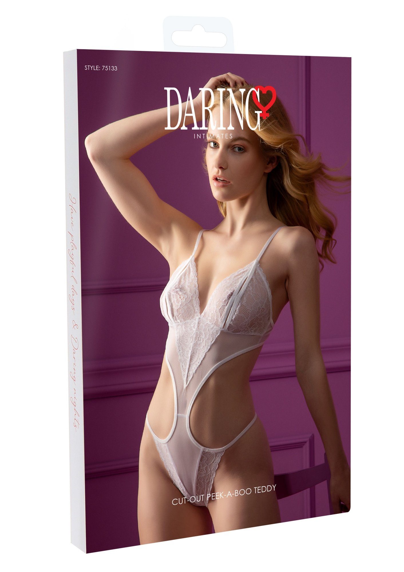 Daring weiß Body Intimates - Spitzen-Body