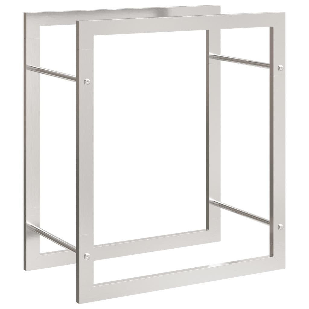 vidaXL Kaminholzregal Brennholzregal 50x28x56 cm Edelstahl, günstig online kaufen