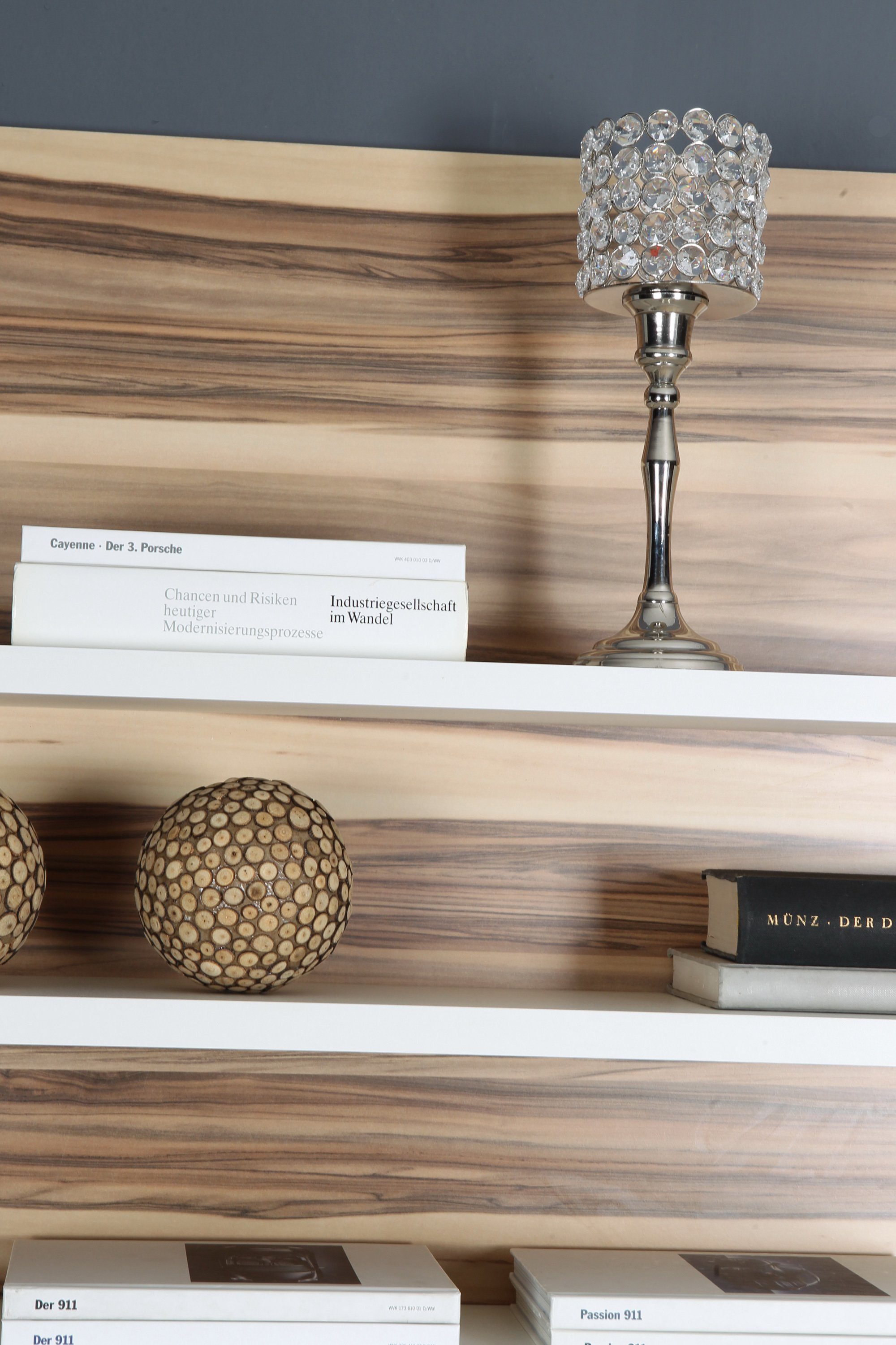 ARTRA Tischkerzenhalter Kristall Kerzenständer "Louise" (Größe: M) Teelichthalter silber (1 St)