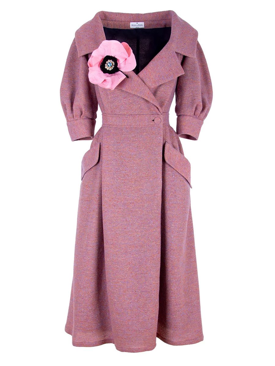 RUA & RUA Wickelkleid aus Wolle günstig online kaufen