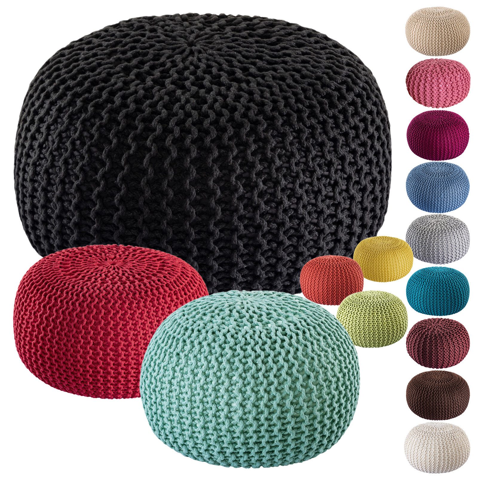 Amagohome Gartenlounge-Hocker Pouf Outdoor ø 55 günstig online kaufen