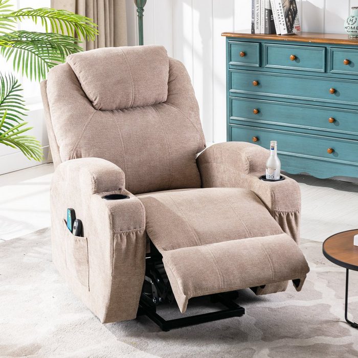 Merax TV-Sessel Wärme und Vibration Massagesesel Fernbedienung und USB