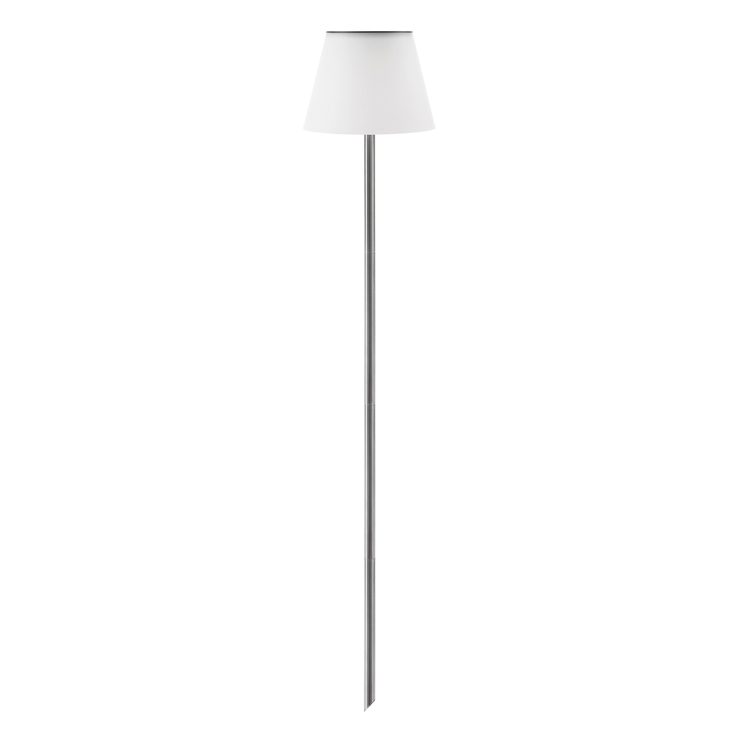 IC Gardenworld LED Solarleuchte LED Solar Standleuchte zum Stecken für den Garten, LED fest integriert, warm-weiß, ca. 110 cm hoch, Milchglas-Optik, Stehlampe