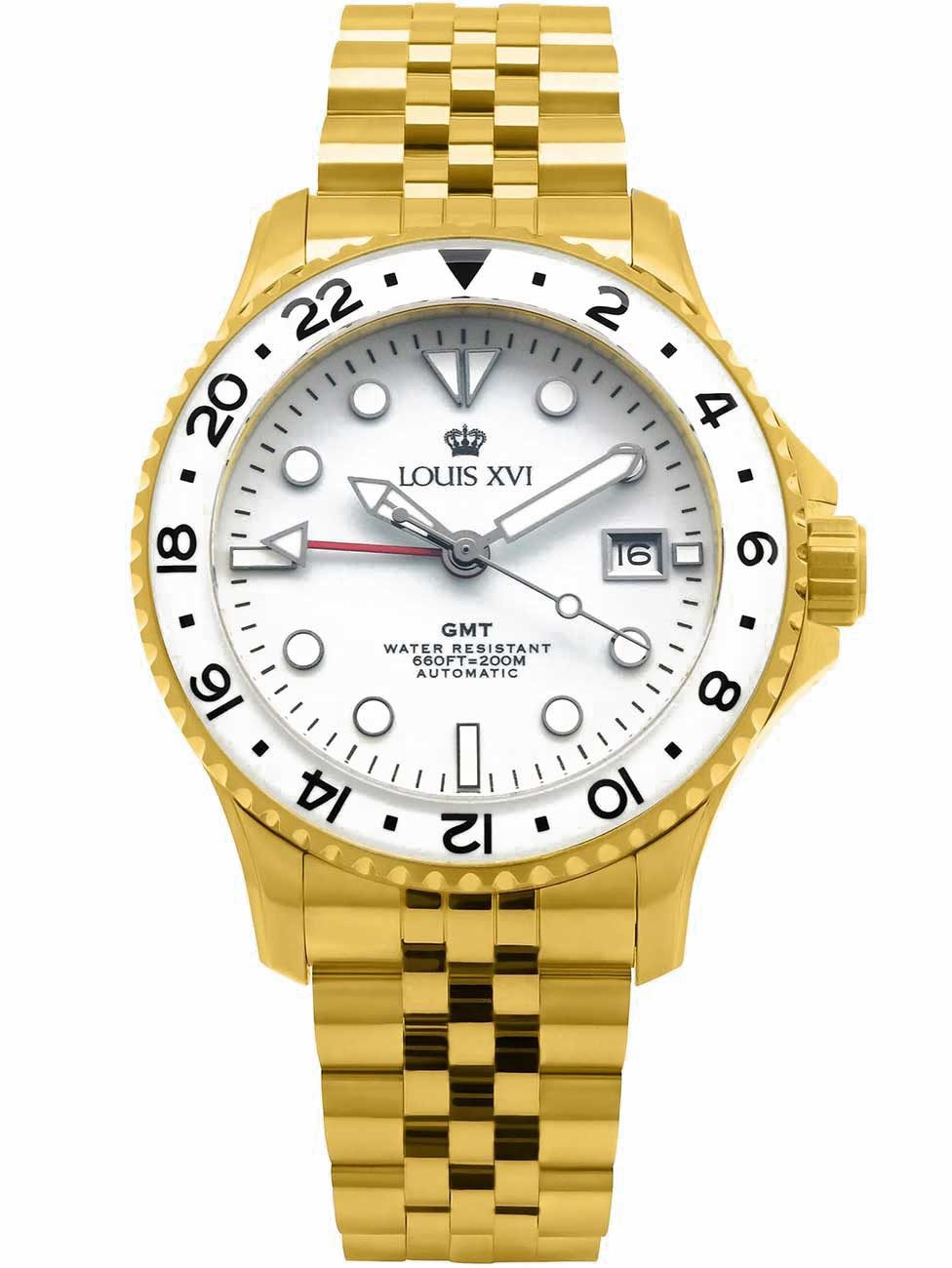 LOUIS XVI Automatikuhr Louis XVI LXVI1431 Herrenuhr Mirabeau Automatik GMT 41mm 20ATM Louis XVI LXVI1431 Herrenuhr Mirabeau Automatik GMT 41mm 20ATM