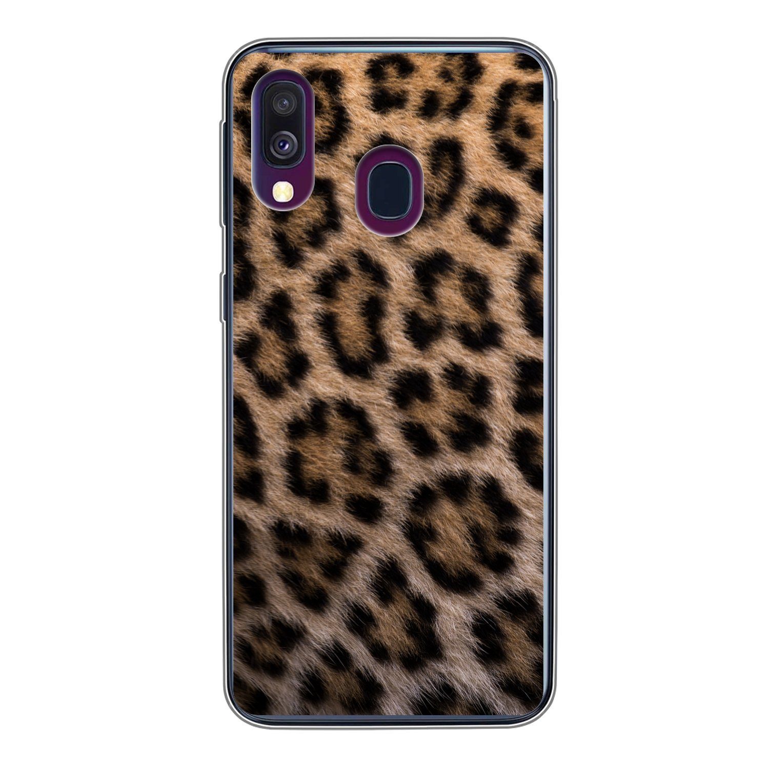 MuchoWow Handyhülle für Samsung Galaxy A40 Panther Druck, Smartphone-Bumper, Print, Handy Schutzhülle Dünn