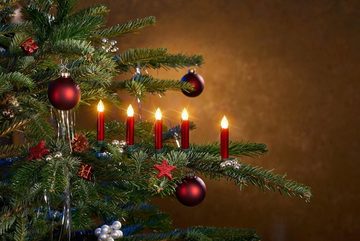 BONETTI LED-Christbaumkerzen Weihnachtsdeko aussen, Christbaumschmuck, kabellos, 25 Kerzen plus Zubehör