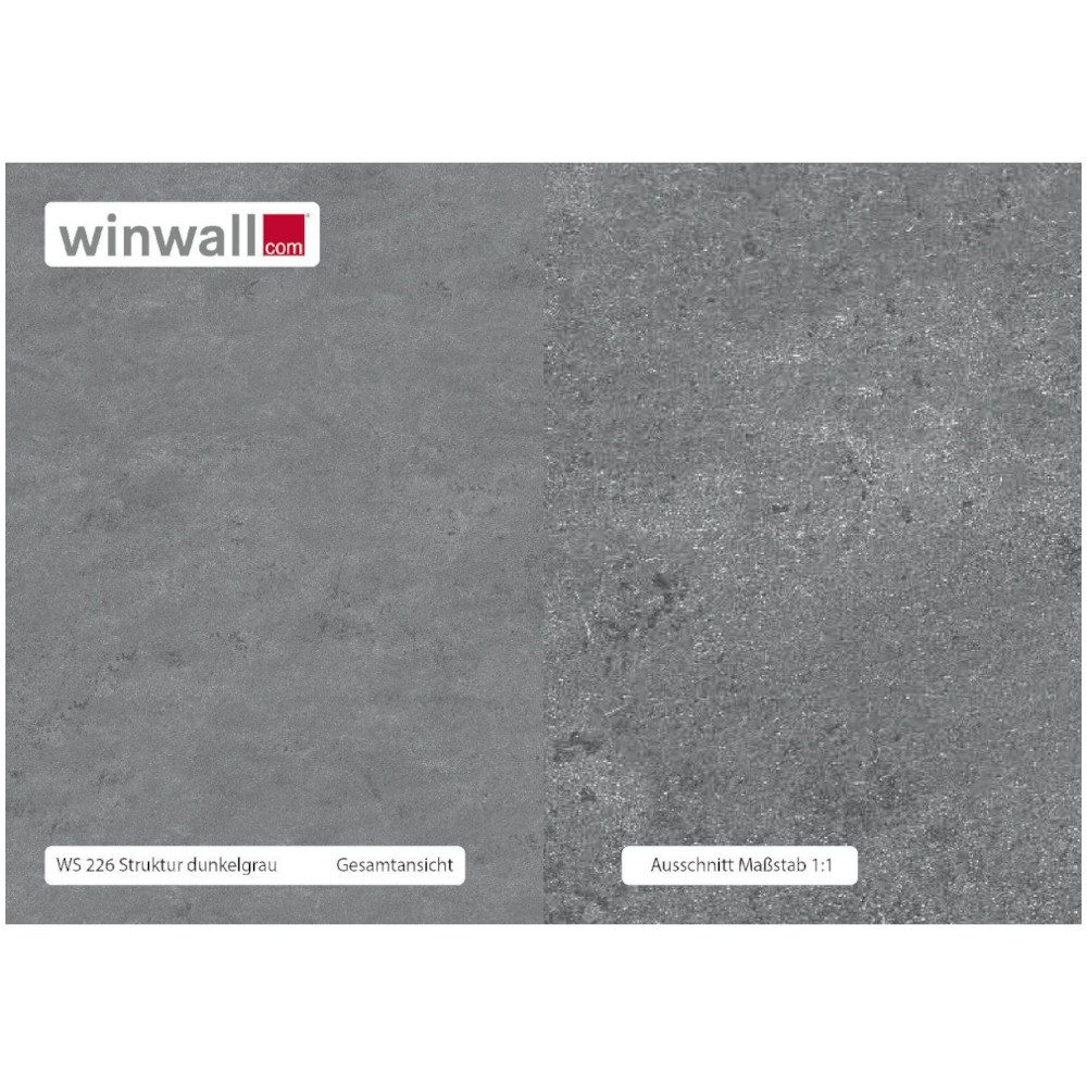 winwall Duschrückwand Duschrückwände ALU-Verbundplatte Dekor: Struktur Dunkelgrau, (1-tlg), Wandverkleidung aus Alu